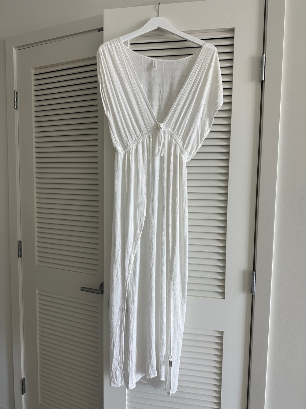 Women's White Maxi coverup Dress